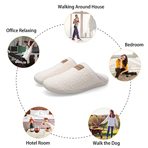 Image of Spesoul Fuzzy House Slippers for Women Men Indoor Closed Back Lightweight Cozy Faux Furry Lining Barefoot House Shoes Slipper Socks for Bedroom Home Office Yoga Outdoor Walking Shoes