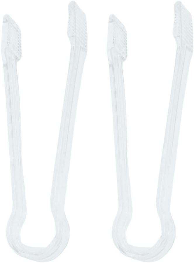 Acrylic Ice Tongs 6.3 Inch Kitchen Serving Tongs for Ice Cubes Buffet Catering Food Parties Weddings