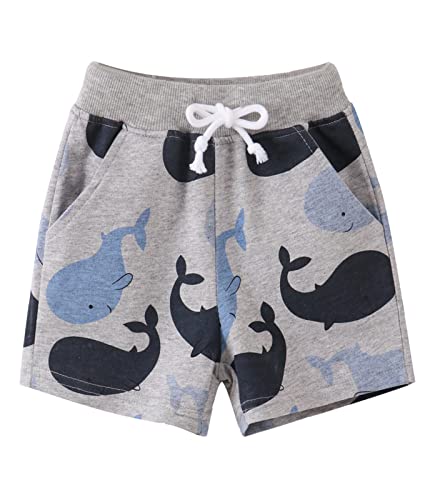 Loktarc Toddler Boys Knit Shorts Pack Of 3, Baby Summer Cotton Shorts Active Jogger Shorts Patterned 8, 3-4 Years #TOP3