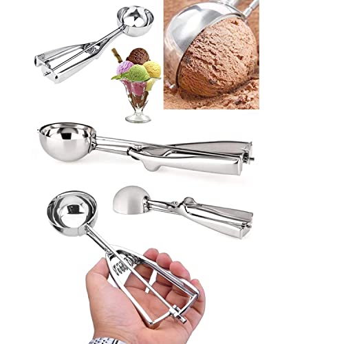 Colher Para Sorvete Bola Profissional Mola E Ejetor Em Inox