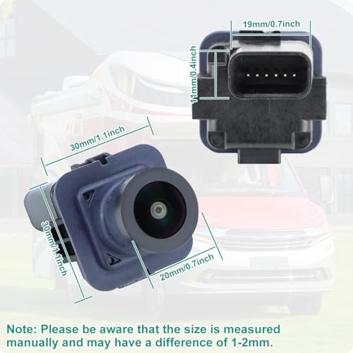 Image of EC3Z-19G490-A OE Backup Camera for Ford F250 F350 F450 F550 Super Duty 2013 2014, GreenYi Rear Reverse Park Assist Camera Replaces Part No. EC3Z-19G490-B