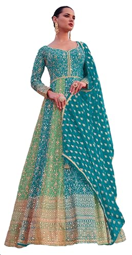 STELLACOUTURE Teal Salwar Kameez