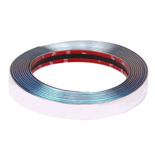 Saki&Masa メッキモール メッキテープ メッキシール 車用 3m 車 ドアモール プロテクター ドアガード 傷防止 保護テープ シルバー (50mm)