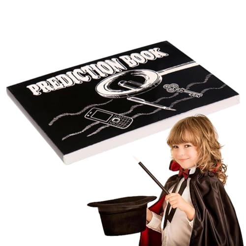 Livre de prédictions avec tours de magie, livre de prédiction de tours de magie, livres d'accessoires amusants interactifs pour débutants, garçons et...