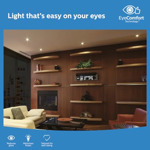 Image of PHILIPS 7 Watt White Reflector LED Ceiling COB Round Spot Light with Focused Beam | Cut Out: 75mm | Warm White, Pack of 24 (Deco Bright)