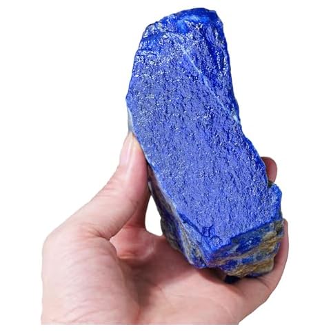 Apengshi 1pcs Lapis Lazuli Raw Crystal 0.77-0.88lb Natural Crystal Healing Stones Rough Crystal Gemstones for Tumbling, Polishing, Home Decoration, Fish Tank Decoration DIY, Wicca Therapy Cover