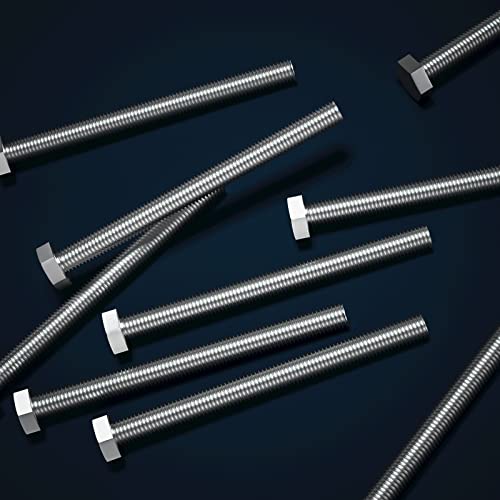 Image of 3 /8-16 x 5-1 /2 inch (5 /8 to 7 inch Optional) Hex Head Screw Bolt, Stainless Steel 18-8(304), Fully Threaded,10pcs
