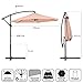 Lola Home Parasol excéntrico de Aluminio Verde con ventilación para jardín de...