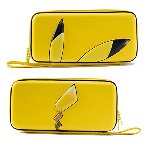 Preisvergleich Produktbild RQINW Nintendo Switch-Tragetasche, [Design für Pikachu / Eevee-Etui] [Full Protective] Deluxe Reisetasche für Nintendo Switch Joy-Con Zubehör
