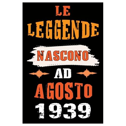 Le leggende Nascono Ad Agosto 1939: Idea Regalo di compleanno 84 anni originale per donne e uomini / Quaderno a righe"