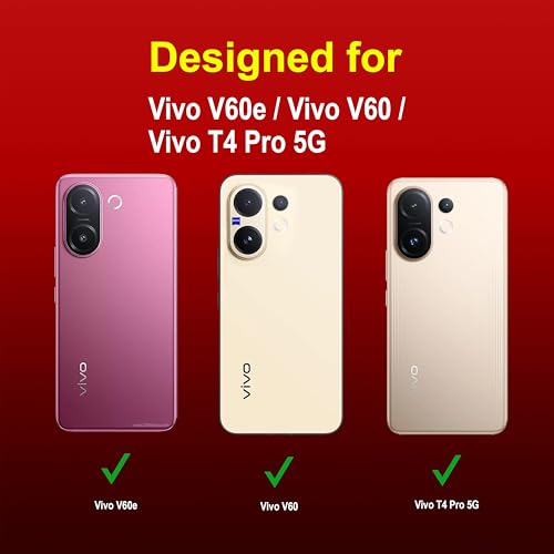 Image of Zapcase Back Case Cover for Vivo V60e | Compatible for Vivo V60e Back Cover | Liquid Silicon Magic Case with Camera Protection | Red