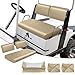 ZWPARTS Golf Cart Front Seat Covers Staple On Replacement for Yamaha G11 G14 G16 G19 G20 G21 G22 Golf Cart Seat Beige Micro Fiber Leather Seat Cover