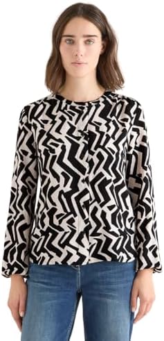 Cecil Bluse mit Grafikmuster Light Greige M