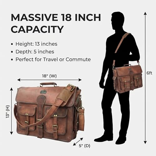 cuero 18 Inch Handmade Leather Satchel