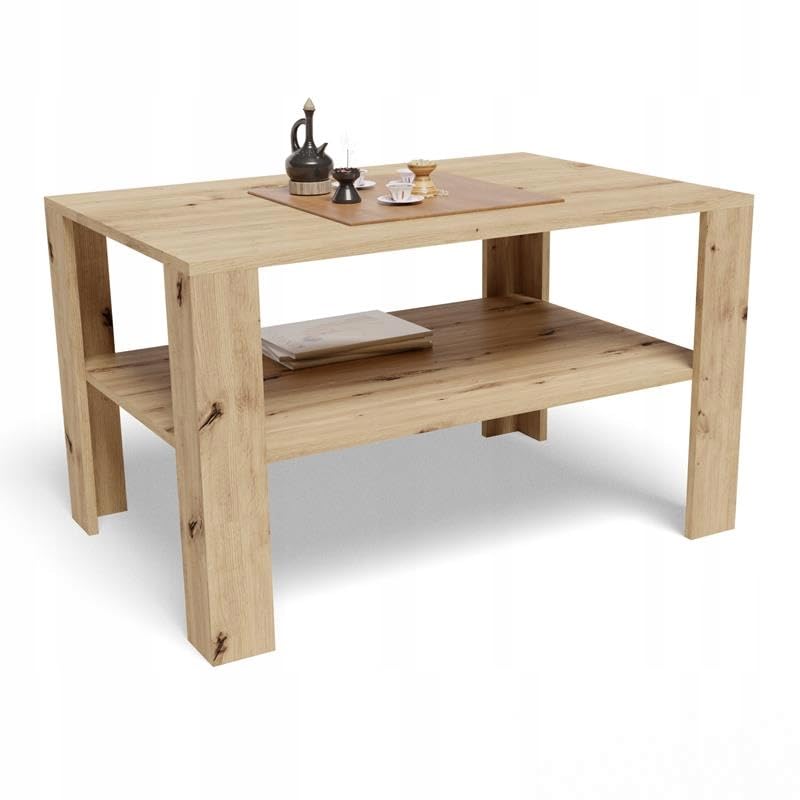 MATKAM Moderner Couchtisch B100 x T68 x H60 cm, Minimalistisches Design für Ihr Zuhause, Hochwertige Verarbeitung, einfache Montage (Artisan Eiche)