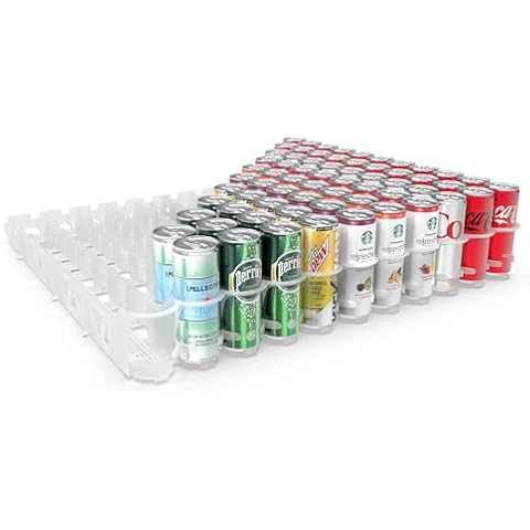 Visi-Slide Gravity Fed Organizer for 12oz Slim Cans on flat and angled shelves in Cold Vaults & Coolers (Pack of 6) Cover