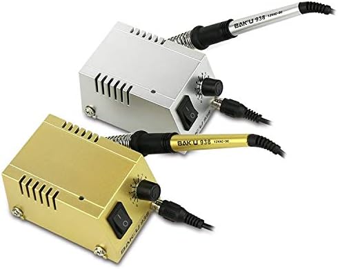Soldering New protable BK-938 Soldering Station BAKU-938 15w 220V/110V for BGA SMD SMT DIP Soldering iron Work. Long Life Heater.BAKU 938 - (Color: Silver, Plug Type: US)