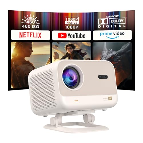 Image of [Netflix-Licensed/Sound by JBL] Yaber L2 Plus Projector with WiFi and Bluetooth, Native 1080P Projector 4K Support, Auto Focus/Keystone Correction, Built-in Apps, Portable Proyector for Home & Outdoor