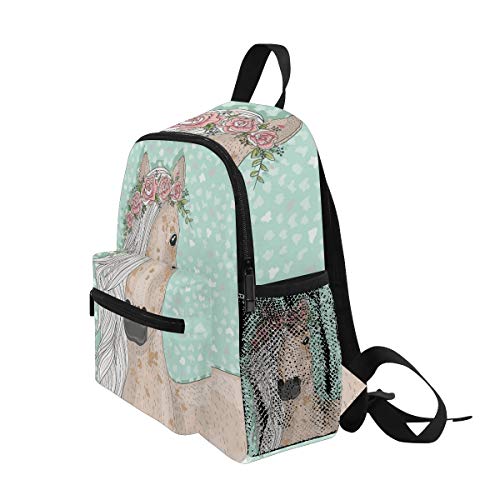 Flower Horse Toddler Backpack Fairy Tale Preschool Backpack Blue Poney Kindergarten Meal Bag For 3-8 Years Baby Girl Boy #TOP2