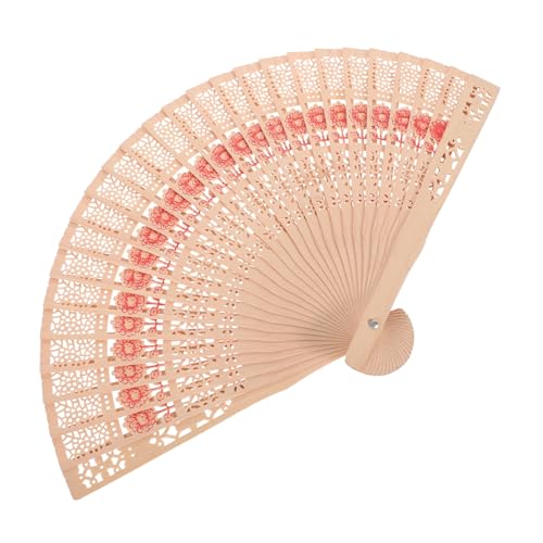 Éventails chinois pliables en bois Healvian pour bricolage et déco de fête