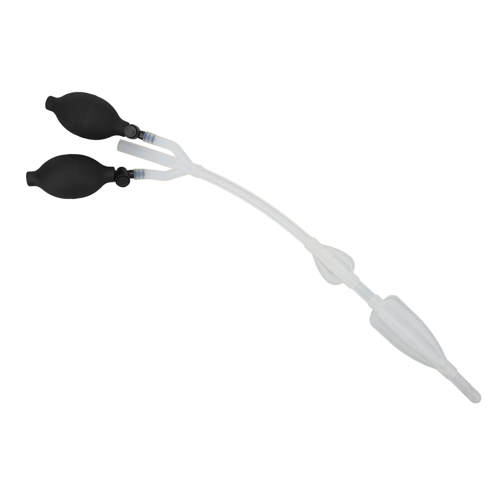 Silicone Enema Douche Bulb Doppie Aperture Laterali Sistema di Lavaggio Elastico a Doppia Lampadina Gonfiabile per Assistenza Sanitaria