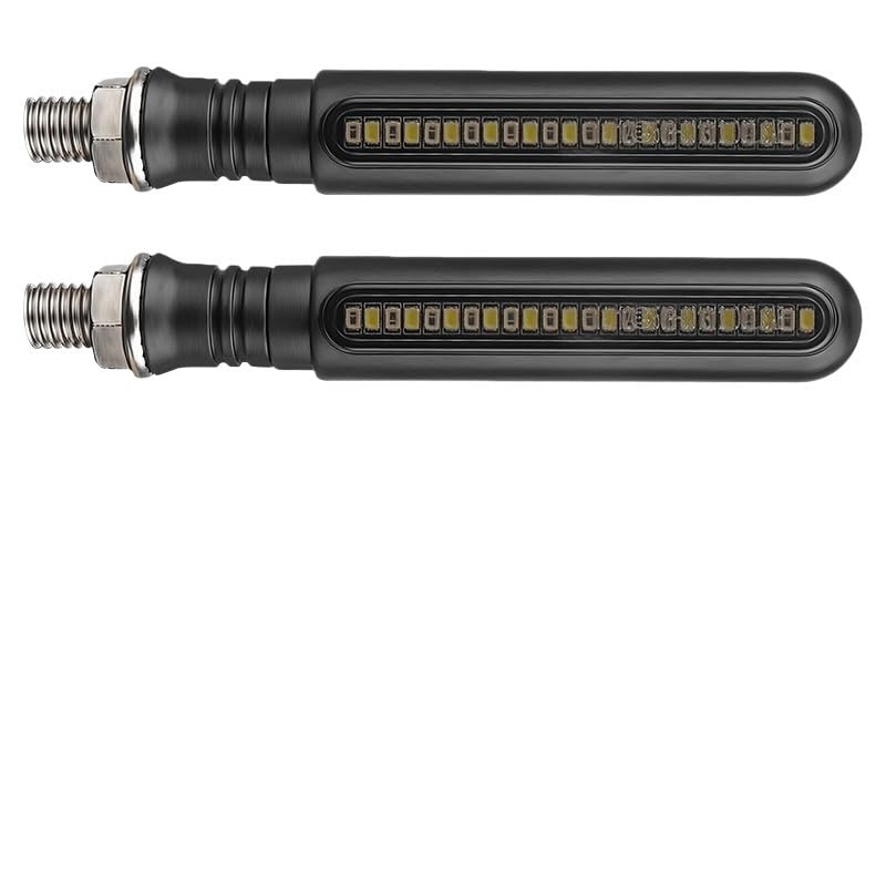 Clignotants dynamiques LED moto 24 feux blanc orange rouge 12V