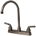 Builders Shoppe 1201BZ RV Mobile Home Non-Metallic High Arc Swivel Kitchen Sink Faucet Brushed Bronze Finish