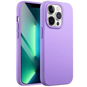 JETech Siliconen Hoesje Compatibel met iPhone 13 Pro Max 6,7-Inch, Zijdezachte Volledig Lichaam Beschermhoes, Schokbestendige Case met Microvezelvoering (Lichtpaars)