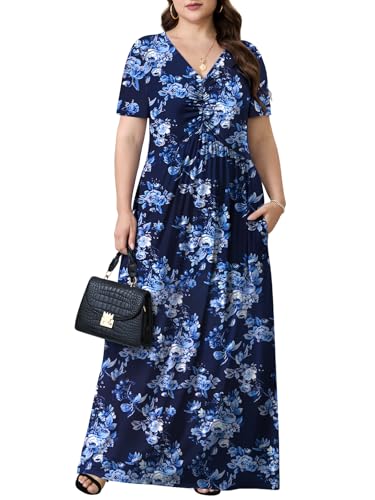 Image of PEVRL Plus Size Summer Maxi Dress for Curvy Women with Pockets 1X-5X