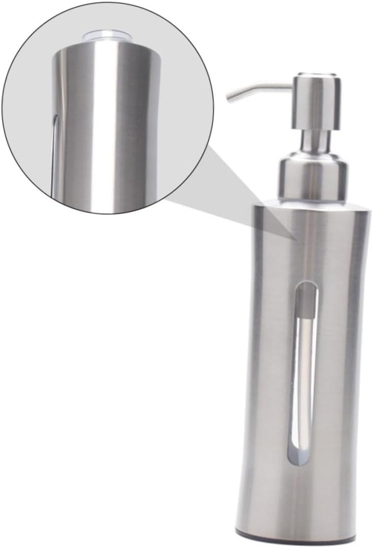 Stainless Soap Dispenser Press Pump Lotion Bottle for Kitchen and Bathroom Easy Refill and Use Versatile for Liquid Soap Body Wash Shampoo