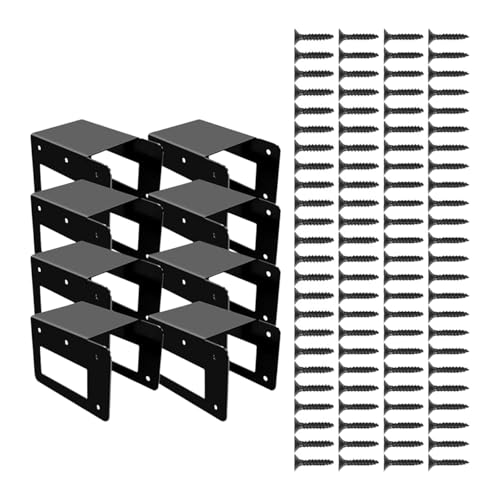 KESOTO Leñero para Exterior, Apilable, con Tornillos, Ideal para Almacenar Leña en Interiores Y Exteriores, 8 Piezas