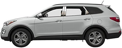 Miniatura 3 de BRIGHTT -QA655212 - Moldura de pilar de acero inoxidable, 4 piezas, se adapta a Santa Fe 2013-2018