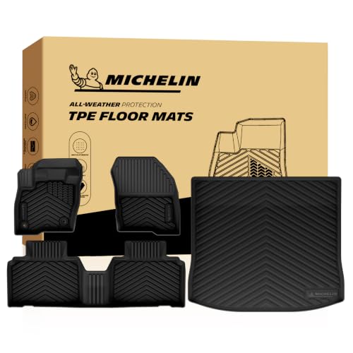 Image of Michelin Vehicle Mats, All-Weather TPE Custom Fit Liner for 2015-2024 Ford Edge (4 Piece), Premier