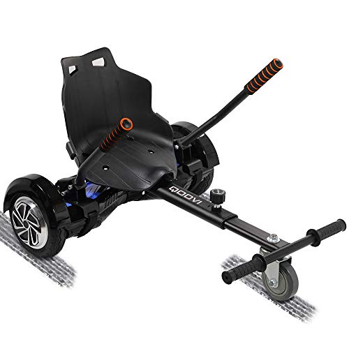 Cool Mini Hoverboard Kart Accessories Adjustable for -All Heights- All Ages-Two Wheel Self Balancing Scooter -Compatible with All Hoverboards,Like A GO-Kart(Black)(Not Included Balance Board)