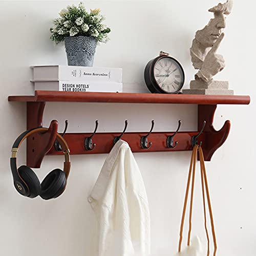Percheros con estante organizador de entrada montado en la pared con ganchos para baño, sala de estar, dormitorio