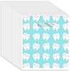 300 Pack Dental Bags, Tooth Patient Care Dental Bags, 9 x 8 Inches dental goodie bags, for Dental Clinics, Schools and Patient use Happy Tooth Faces Blue