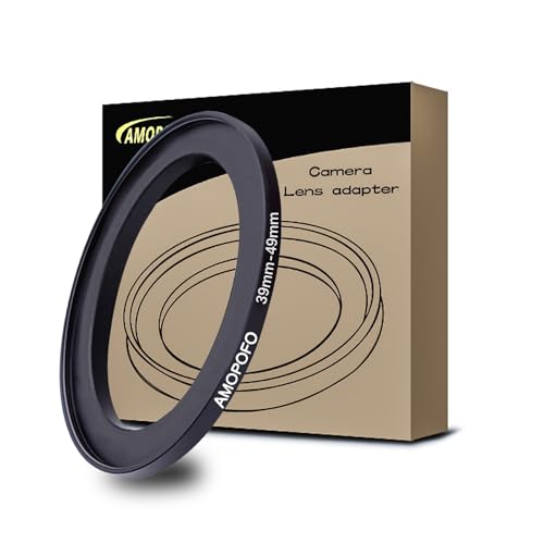 39 a 49mm Anello per filtro in metallo da per obiettivo fotocamera con filettatura da 39mm su anello da 49mm UV ND CPL