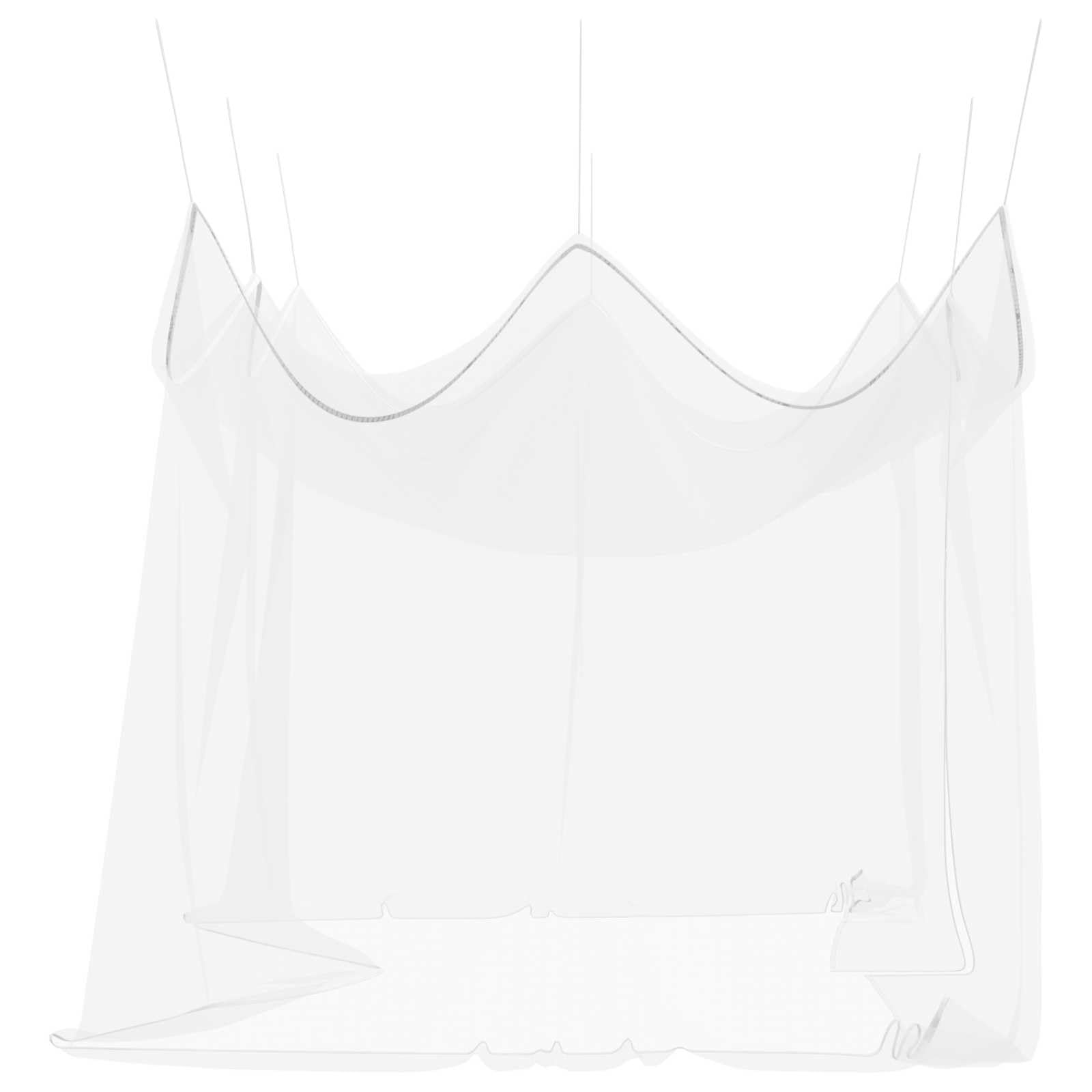 Garten Mücken Netz 156 Mesh aus Polyester, weiß 3 x 4,5 x 2,5 m mit Reißverschluss, 8 m Seil, für Terrasse Balkon Zelt Hängematte und Outdoor