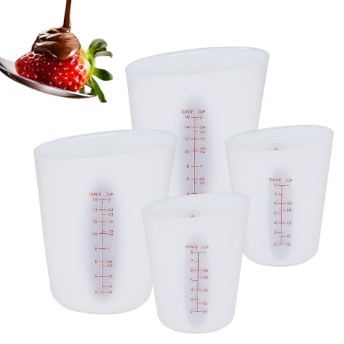 Set de 4 vasos de silicona para derretir chocolate 250/500 ml miniatura 1