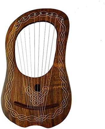 TSTS Lyre Harp 10 String Lyre Harp Musical Instrument Wooden Miniature Harp Music Accessories String Instruments