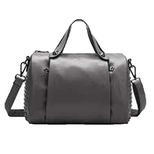 Sac à main en cuir de première couche avec clous et grands compartiments