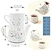 Christmas Teapot Set Ceramic Tea Pot with English Breakfast Tea, 17OZ Christmas Tree Tea Kettle with Mug as Birthday & New Year Gifts for Home & Kitchen Decor (Black Tea)