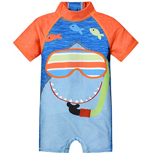Baby/Toddler Boy One Piece Zip Swimwear Baby Rash Guard Swimsuit UPF 50+ Sun Protection Surfing Suits