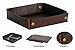 HofferRuffer Vanity Tray, Catchall Tray, Valet Tray Organizer, Box Storage Desktop Organizer with Top Notch PU Leather for Change, Coin, Key, Phone, 8