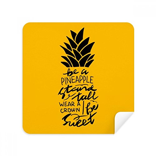 Tissu lunettes et écran ananas jaune pour vos déplacements