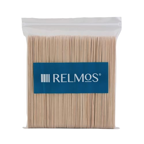 RELMOS Waxing Spatulas Tongue Depressors Large Wax Tatoo Hair Removal Birch Wood - Thick (Quantity: 100)