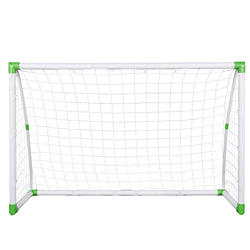 Backyard Soccer Goal Portable Soccer Net and Steel Frame Weatherproof Soccer Goals Practice Training Goals,Quick Set-up, High-Strength Netting, Portable Weatherproof Soccer Goals for Backyard