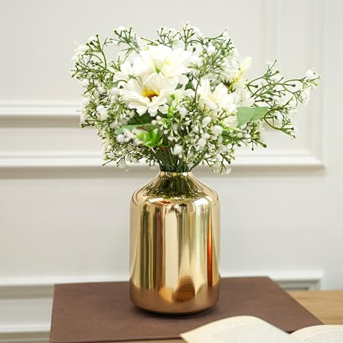Behoma Metal Flower Vase for Home Decor Bedroom Living Room Offic...
