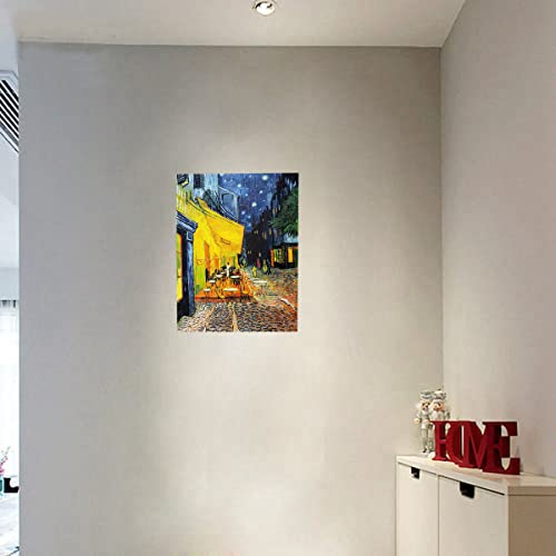 Vbojhre Cafe Terrace At Night Vincent Van Gogh Artwork For Home Decorations Pictures Office Wall Decor (12X16Inch, Cafe Terrace) #TOP2