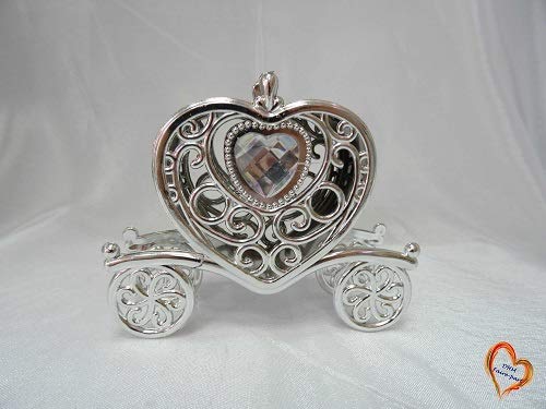 Boite à Dragée en forme de Carrosse 12 Pièces (Argenté)